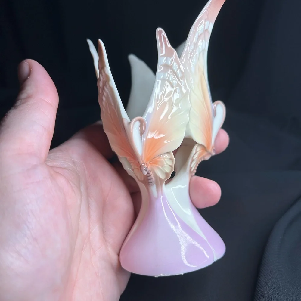 FRANZ VTG Porcelain Papillon Butterfly Tea light Holder. Mint condition - Picture 7 of 9